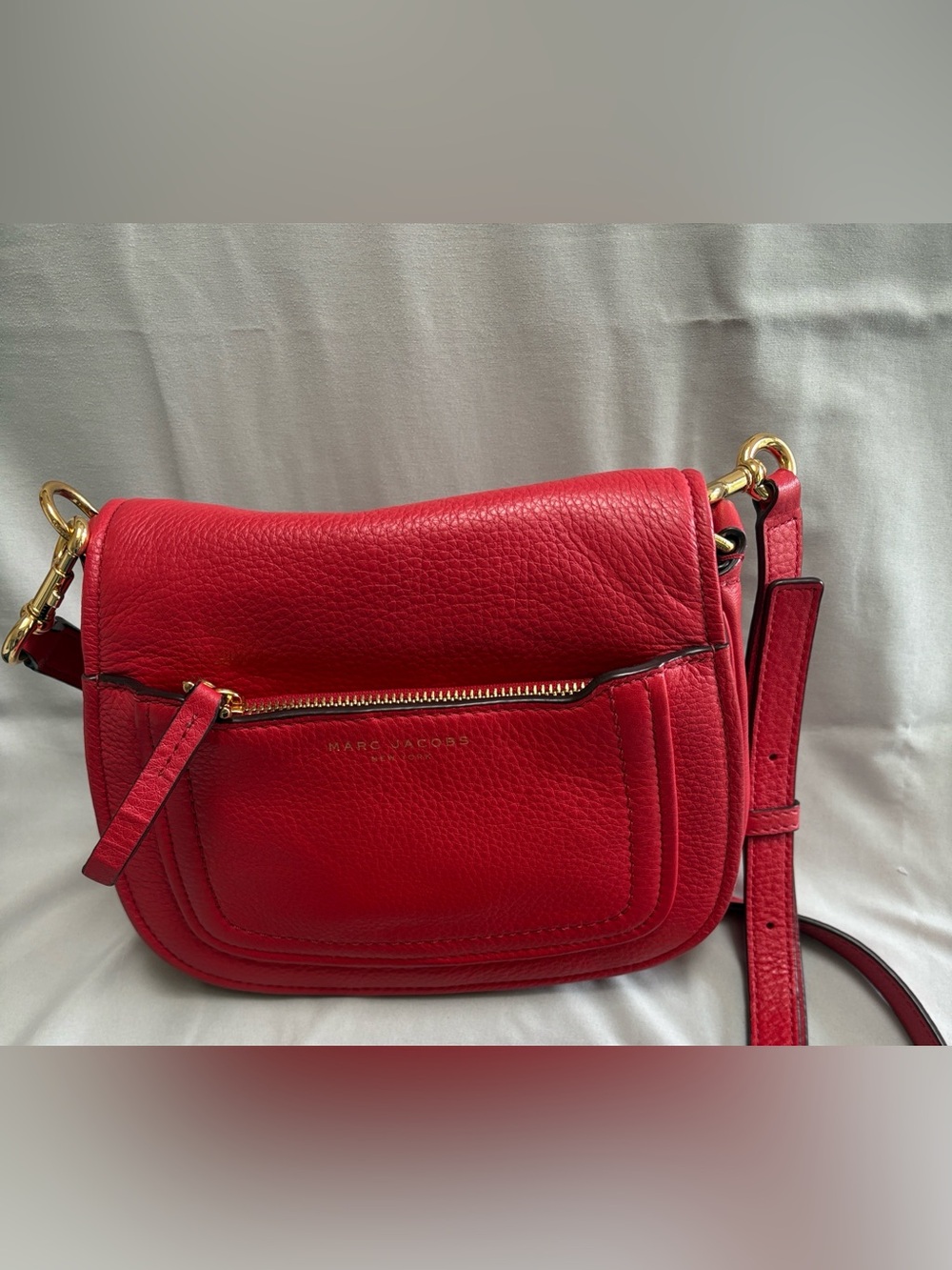 Marc Jacobs Red Pebbled Leather Crossbody